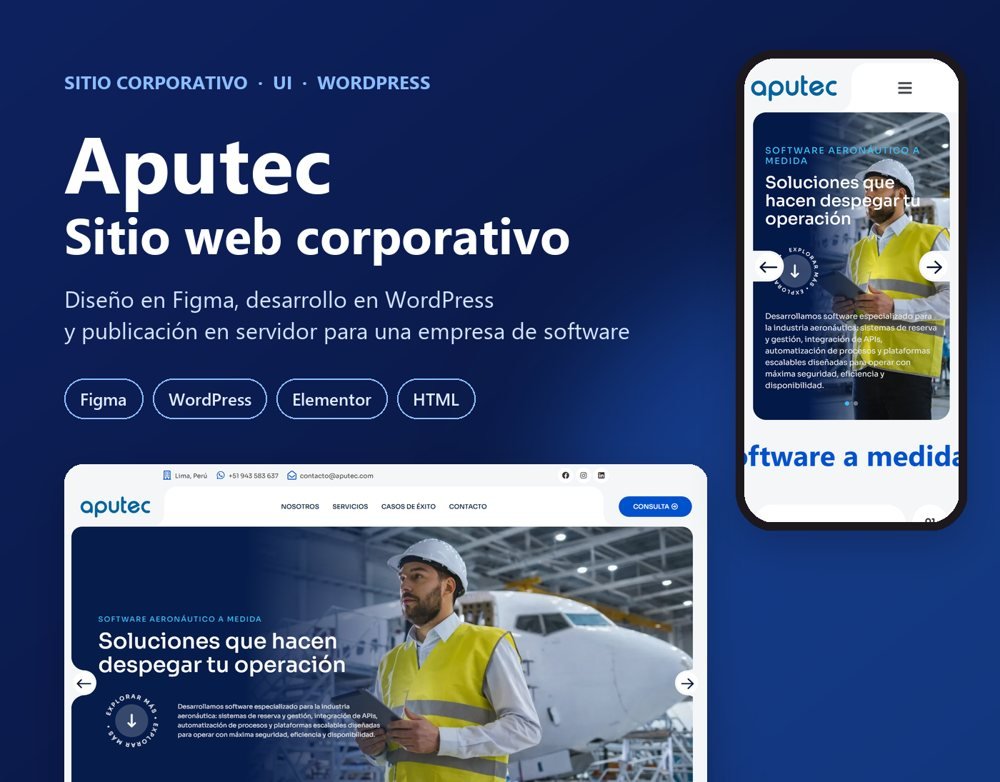 Aputec, sitio web corporativo