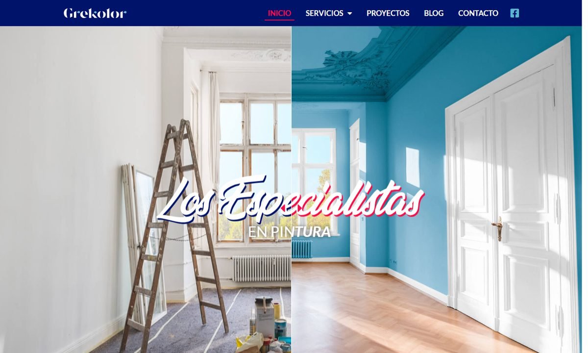 Grekolor, sitio para una empresa de pintura